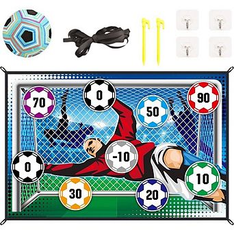 Sticky Soccer Games Set for Kids,Indoor Outdoor Mini Goal with Adhesive Balls, No Inflation Needed