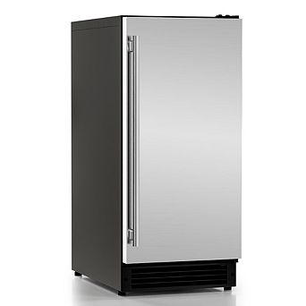 15 in Built-In/Freestanding Ice Maker in Stainless Steel, 55 lbs./Day Bullet Ice, 26 lb. Storage