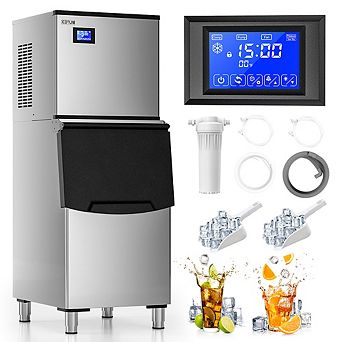 23 in Production Per Day 550 lbs. Full Size Cubes Commercial Ice Maker in Stainless St