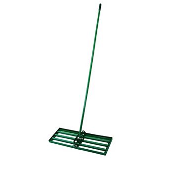 Heavy Duty Lawn Leveling Rake with 79.5" Long Handle, Topsoil Compost Sand Leveling Tool for Garden