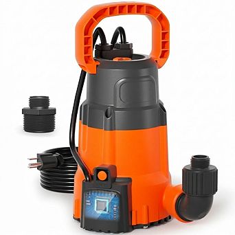 1 3 HP Submersible Utility Pump 2790 GPH High Flow Thermoplastic Sump Pump with Auto Sensor 1 pc
