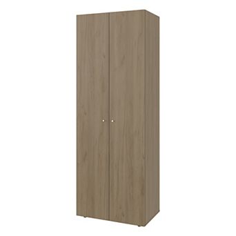 66.9"H 2-Door Wood Armoire,4-Shelf Storage Cabinet,27LB Load for Bedroom Living Room Home