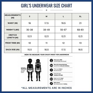 Mamia Girl's Cotton Princesses Bikini Panty (6 Pack)