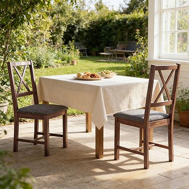 X-Back Upholstered Dining Chairs, Set of 2 or Set of 4