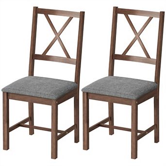 X-Back Upholstered Dining Chairs, Set of 2 or Set of 4