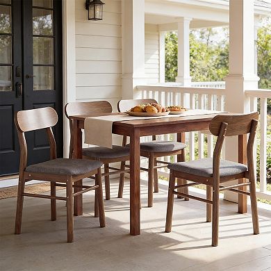 Curved Back Upholstered Dining Chairs, Set of 2 or Set of 4