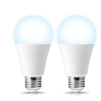 Dusk to Dawn Sensor LED Bulb 100W Equivalent, A19 E26 5000K Daylight 12W Security Light, 2 Pack