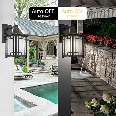 Dusk to Dawn Sensor LED Bulb 100W Equivalent, A19 E26 5000K Daylight 12W Security Light, 2 Pack