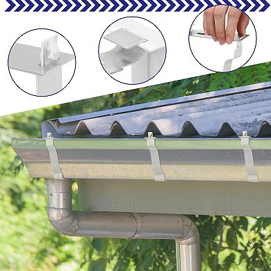 10 Pack 5 Inch Aluminum Gutter Hangers Hidden White Brackets for K Style Gutter Repair