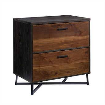 Lateral File Cabinet, 2 Soft Close Drawers,Metal Base, Letter & Legal Size Storage,Assembly Required