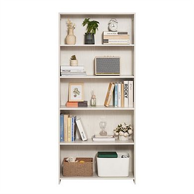 5-Tier Wide Tall Bookshelf, 68" Wooden Open Display Storage Organizer, Freestanding Floor Shelf