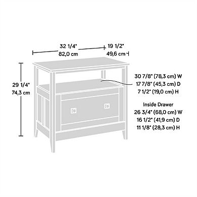 Lateral File Cabinet - Large Drawer, Matte Finish, Full-Extension Slides, Open Shelf, 29.25" Tall