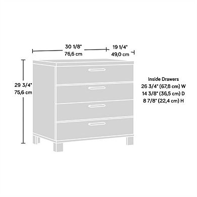 Lateral Storage File Cabinet, 2 Drawers with Full-Extension Slides & Safety Interlock,29.76"Tall