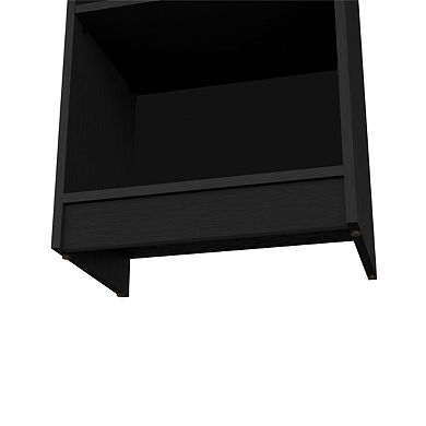 Compact 5-Tier Slim Bookshelf, 71.2" Tall Open Storage Shelf for Small Spaces, Engineered Wood