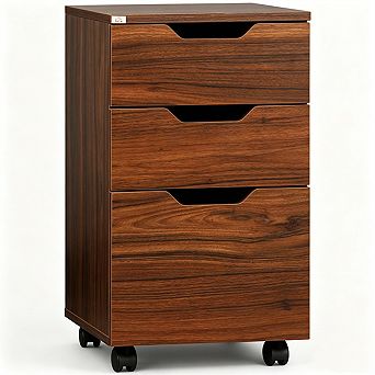 3 Drawer Storage File Cabinet,Under Desk Cabinet with Wheels,Rolling Organizer,Locking Casters