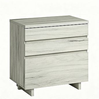 Lateral File Cabinet, Off White/Gray, 2 Drawers, Metal Runners, Printer Stand for Home,Easy Assembly