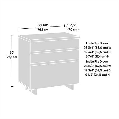 Lateral File Cabinet, Off White/Gray, 2 Drawers, Metal Runners, Printer Stand for Home,Easy Assembly