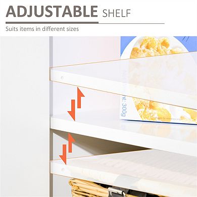 32.30"H 3 Door Sideboard Buffet Cabinet,Chevron Pattern,Adjustable Shelf and Metal Legs for Kitchen