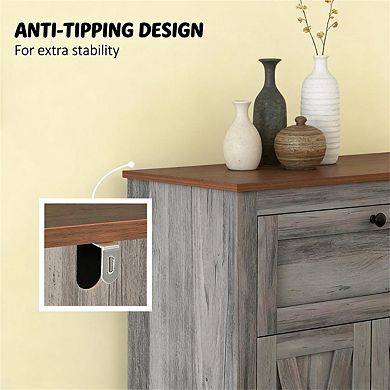 34.5"H Sideboard - Storage Cabinet with Large Tabletop, Drawer and 2-Tier Doored, Adjustable Shelf