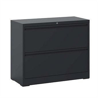 Lateral File Cabinet 2 Drawer for A4 Size, Filing Cabinet with Lock, Lockable File Cabinet for Home