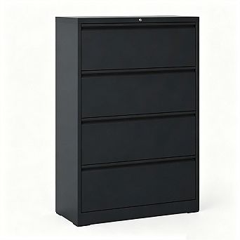 4 Drawer Lateral File Cabinet, Metal Filing Cabinet,35.4 " Wide Locking File Cabinet for Home Office