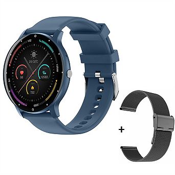 1.28" TFT HD Smart Watch with Bluetooth Calling - Blood Pressure, Heart Rate, Silicone + Steel Band
