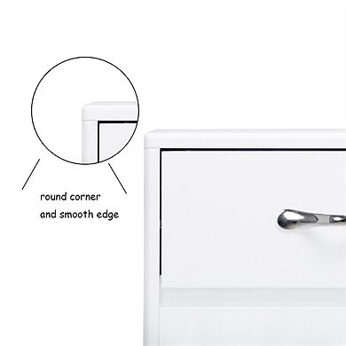 Three Doors Sideboard - 3 Drawers & 3 Doors Storage Cabinet, Large Shelving Space, Steel Tube Legs