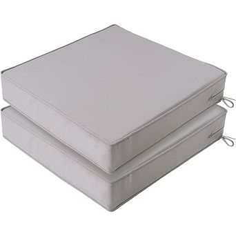 Outdoor Waterproof Chair Cushions Set, Fade-Resistant Removable Seat Pads