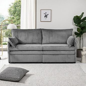 3-In-1 Convertible Sofa Bed With Usb & Side Pockets, Pull-Out Couch