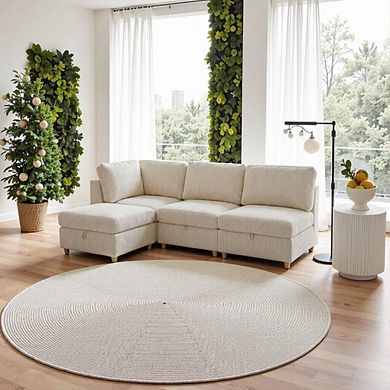 Modular 3-Seater Sectional Sofa With Storage