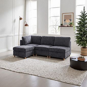 Modular 3-Seater Sectional Sofa With Storage