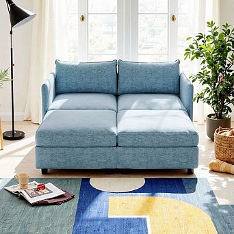 Modular Sofa With Storage, Adjustable Chaise Lounge For Small Spaces