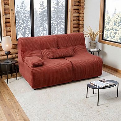 2-Seater Sectional Sofa With Ergonomic Support, Modular Design