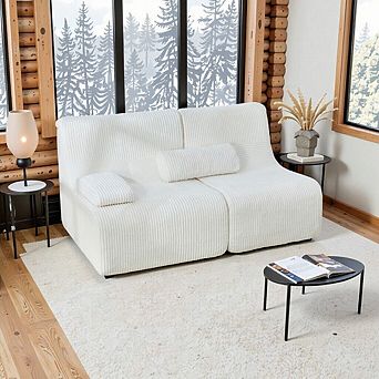 2-Seater Sectional Sofa With Ergonomic Support, Modular Design