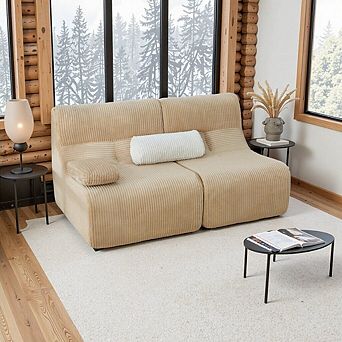 2-Seater Sectional Sofa With Ergonomic Support, Modular Design