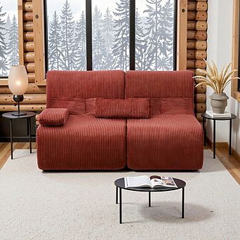 2-Seater Sectional Sofa With Ergonomic Support, Modular Design