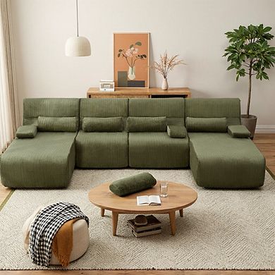 Modular Design 4-6 Seater Sectional Sofa With Ergonomic Support