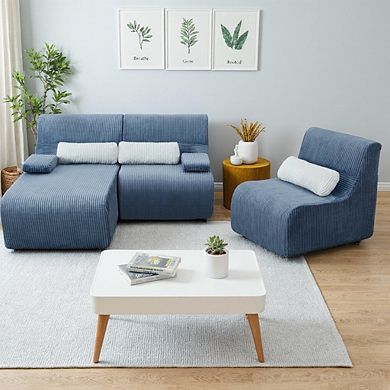 3-Seater Sectional Sofa With Ergonomic Support, Modular Design, 250lbs\seat