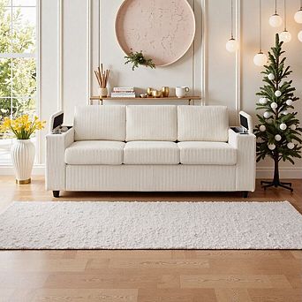 2-In-1 Sleeper Sofa With Mattress, Queen Size Sofa Bed