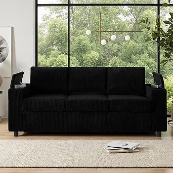 2-In-1 Sleeper Sofa With Mattress, Queen Size Sofa Bed