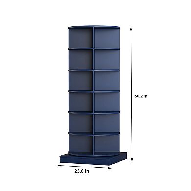 KTMBDW 6 Tier Rotating Shoe Rack Tower, Revolving 360 Shoe Rack Storage Round Carousel