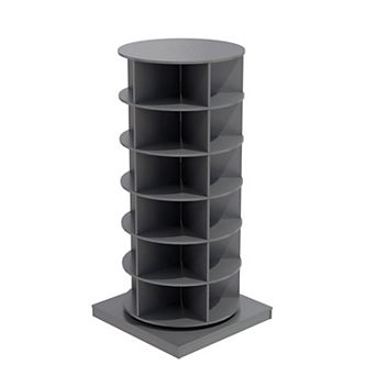 KTMBDW 6 tier Rotating Shoe Rack Tower, Revolving 360 Shoe Rack Storage Round Carousel