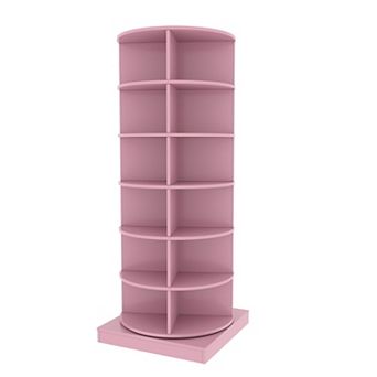 KTMBDW 6 tier Rotating Shoe Rack Tower, Revolving 360 Shoe Rack Storage Round Carousel