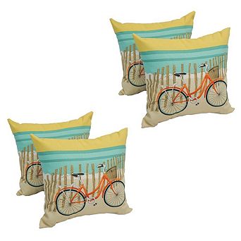 Blazing Needles Spun Polyester 17-inch Outdoor Throw Pillows (Set of 4)