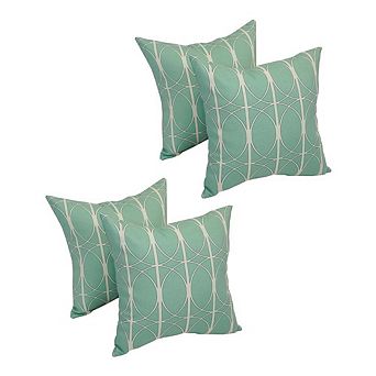 Blazing Needles Spun Polyester 17-inch Outdoor Throw Pillows (Set of 4)