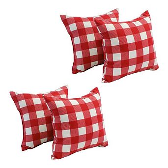 Blazing Needles Spun Polyester 17-inch Outdoor Throw Pillows (Set of 4)