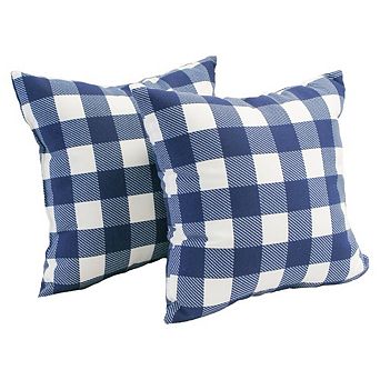 Blazing Needles Spun Polyester 17-inch Outdoor Throw Pillows (Set of 2)