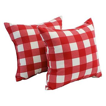Blazing Needles Spun Polyester 17-inch Outdoor Throw Pillows (Set of 2)