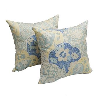 Blazing Needles Square Polyester Outdoor Throw Pillows (Set of 2)