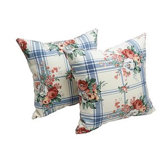 Blazing Needles Square Polyester Outdoor Throw Pillows (Set of 2)